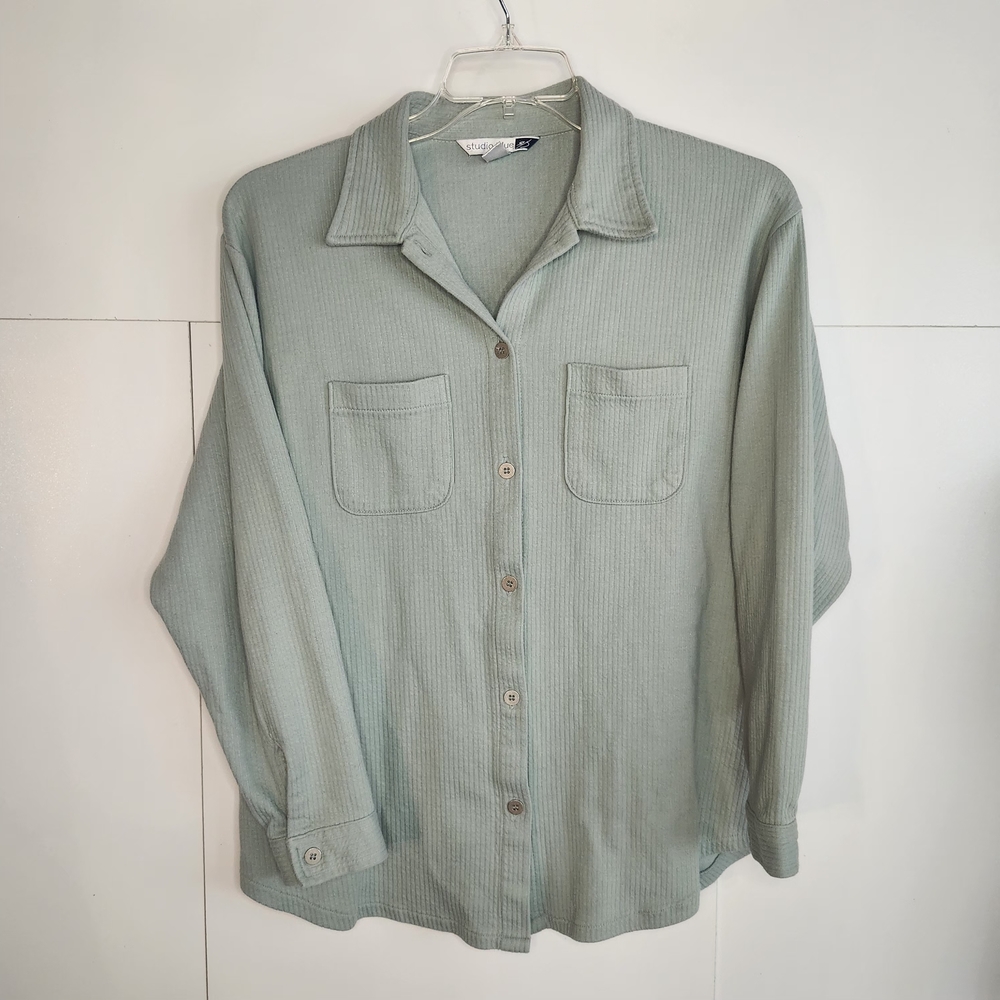 Studio B Women's Mint Button Down Shirt